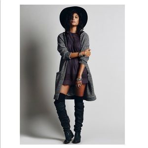 Free people fly away tunic charcoal